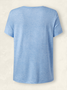 Weit Lässig Rundhals T-Shirt