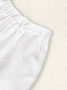 Weit Baumwolle Freizeithose