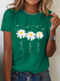 Weit Lässig Rundhals T-Shirt