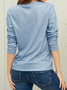Gestreift Weit Lässig Basic Shirt Langarmshirt Herbst