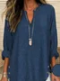 Denim Lässig Bluse