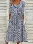 Lässig Blumen Kleid mit Nein