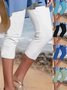 Baumwolle Lässig Urlaub Leggings