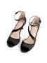 Glamourös Cut Out Satin Stiletto-Absatz Peep-Toe-Sandalen