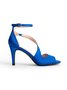Glamourös Cut Out Satin Stiletto-Absatz Peep-Toe-Sandalen