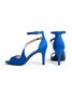 Glamourös Cut Out Satin Stiletto-Absatz Peep-Toe-Sandalen