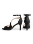 Glamourös Cut Out Satin Stiletto-Absatz Peep-Toe-Sandalen