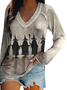Halloween Rundhals Lässig T-Shirt