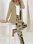 Jersey Lässig Weit Jacke und Hose Zweiteiliges Set