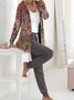 Jersey Lässig Weit Jacke und Hose Zweiteiliges Set