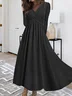 V-Ausschnitt Freizeitkleid Mit Nein