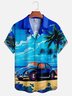 Retro Auto Am Strand Aloha Bluse