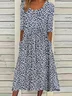 Lässig Blumen Kleid mit Nein
